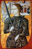 Saint Joan of Arc, nicknamed 'The Maid of Orléans' (French: Jeanne d'Arc, ca. 1412 – 30 May 1431), is considered a national heroine of France and a Catholic saint. A peasant girl born in eastern France who claimed divine guidance, she led the French army to several important victories during the Hundred Years' War, which paved the way for the coronation of Charles VII.<br/><br/>

She was captured by the Burgundians, sold to the English, tried by an ecclesiastical court, and burned at the stake when she was 19 years old. Twenty-five years after the execution, Pope Callixtus III examined the trial, pronounced her innocent and declared her a martyr. Joan of Arc was beatified in 1909 and canonized in 1920. She is – along with St. Denis, St. Martin of Tours, St. Louis IX, and St. Theresa of Lisieux – one of the patron saints of France.<br/><br/>

Joan asserted that she had visions from God that instructed her to recover her homeland from English domination late in the Hundred Years' War. The uncrowned King Charles VII sent her to the siege of Orléans as part of a relief mission. She gained prominence when she overcame the dismissive attitude of veteran commanders and lifted the siege in only nine days. Several more swift victories led to Charles VII's coronation at Reims and settled the disputed succession to the throne.<br/><br/>

Joan of Arc has remained a significant figure in Western culture down to the present day.